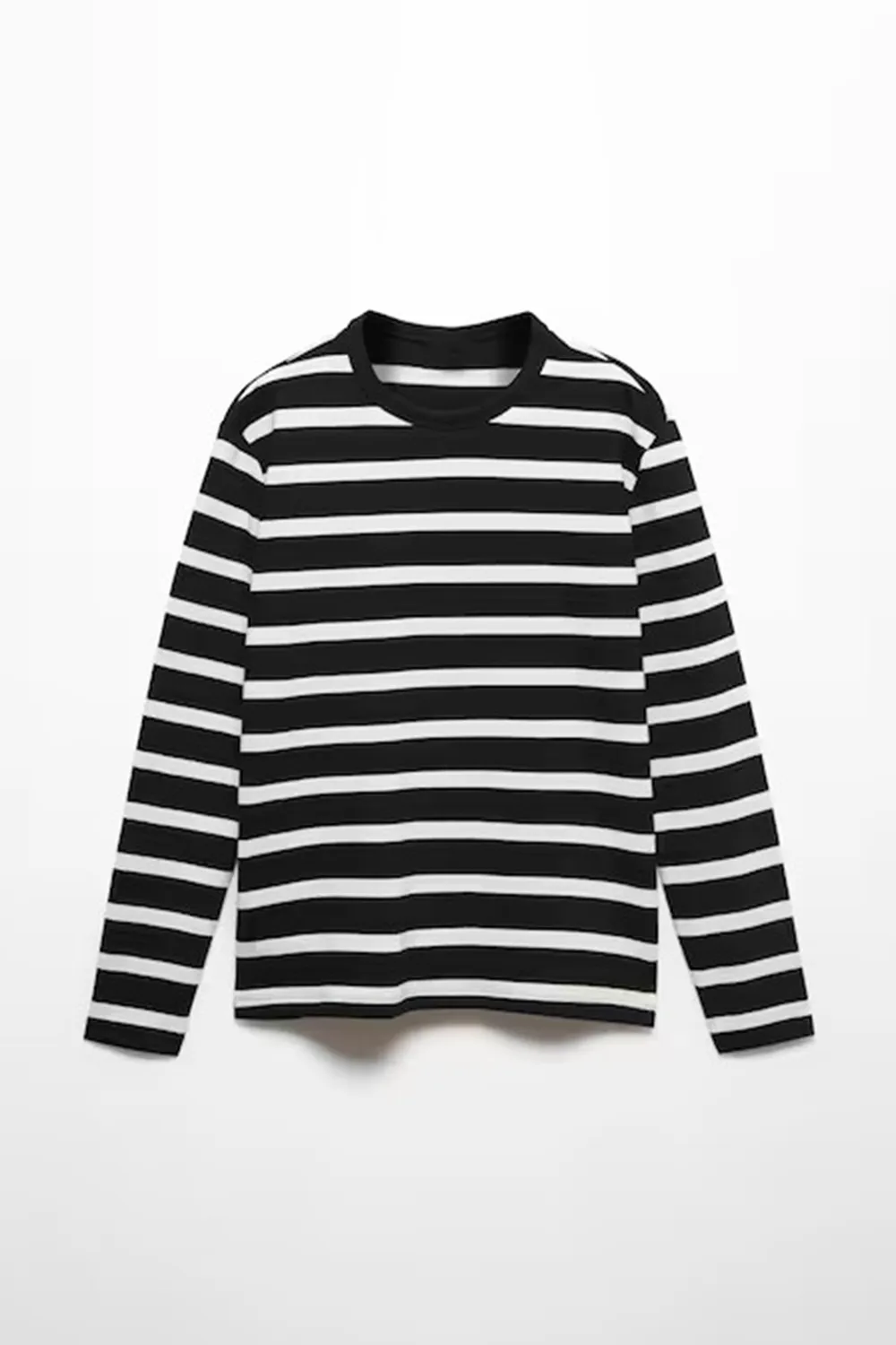 Striped Cotton Long Sleeves T-Shirt
