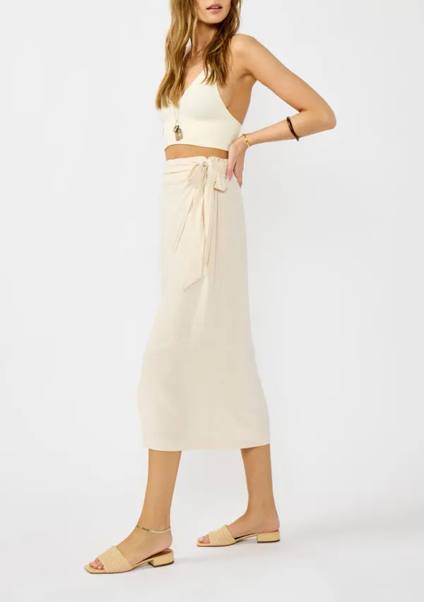 Tie Waist Wrap Skirt