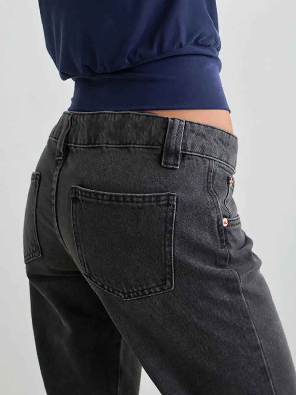 Sharp Low Rise Flare Leg Denim Jeans