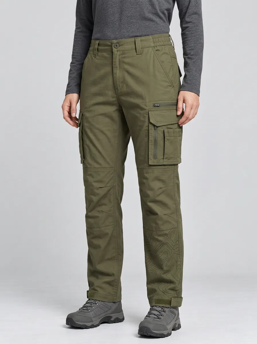 Unisex Topographic Map Tactical Work Pants