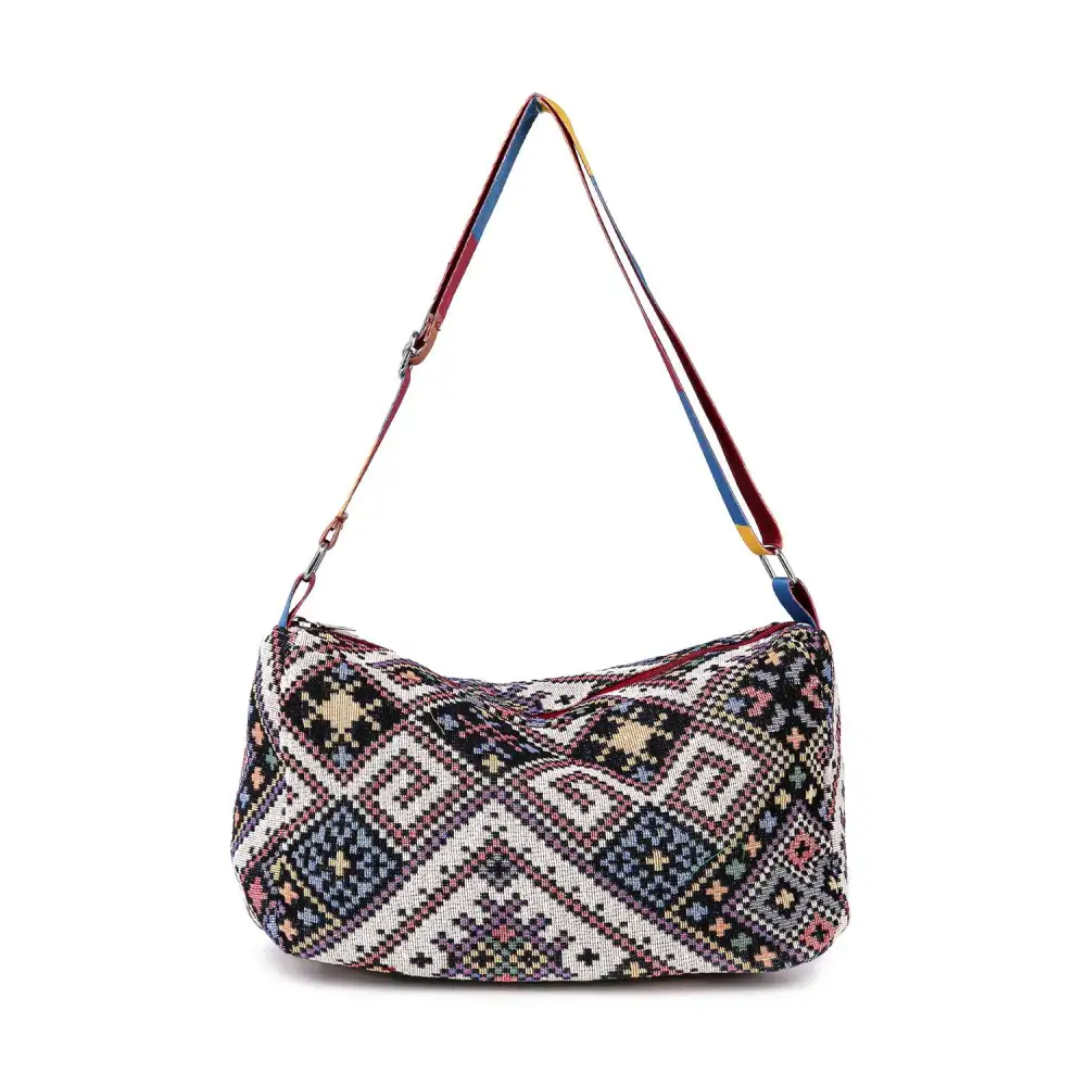 Woven Pocketed Shoulder Bag