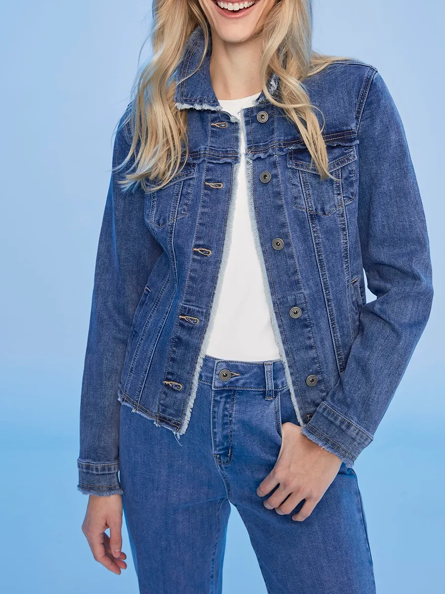 Women's Cotton Jacket With Multiple Pockets