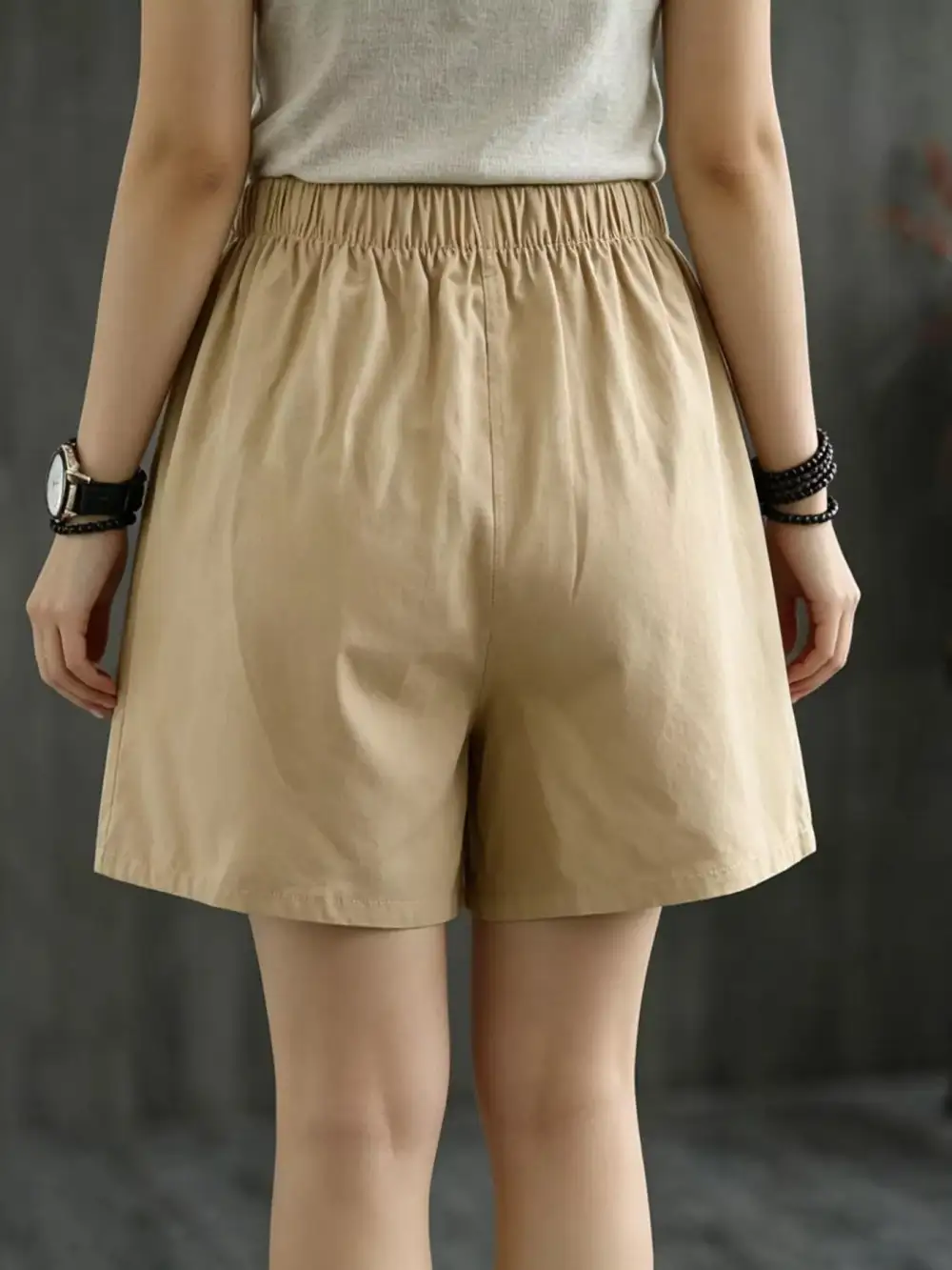 Elastic Waist Casual Casual Shorts