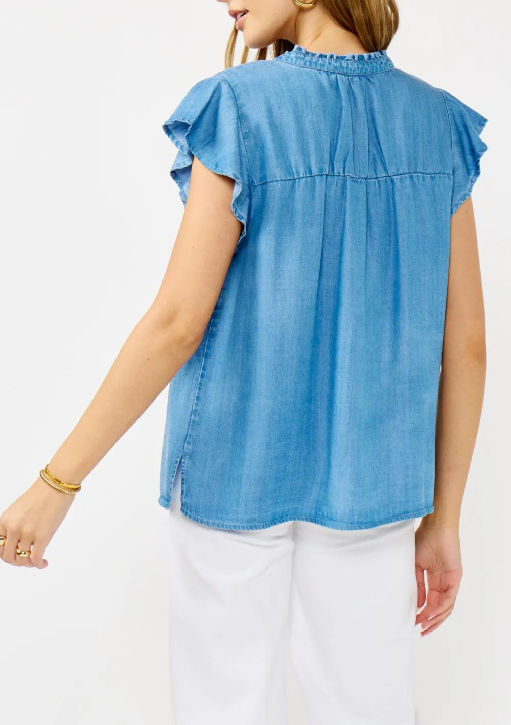 Ruffle Button Up Blouse