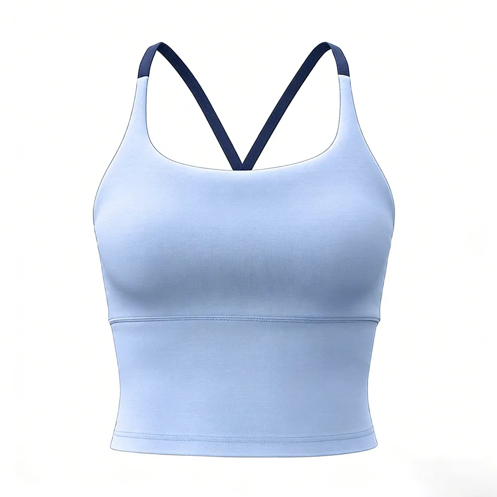 Women's Plain Criss Cross Sports Top