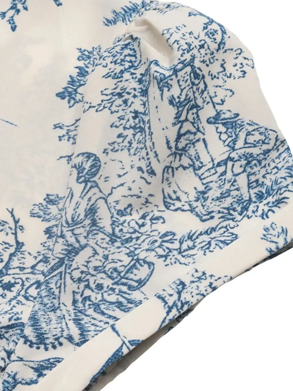 Printed Short Sleeve Midi Dress