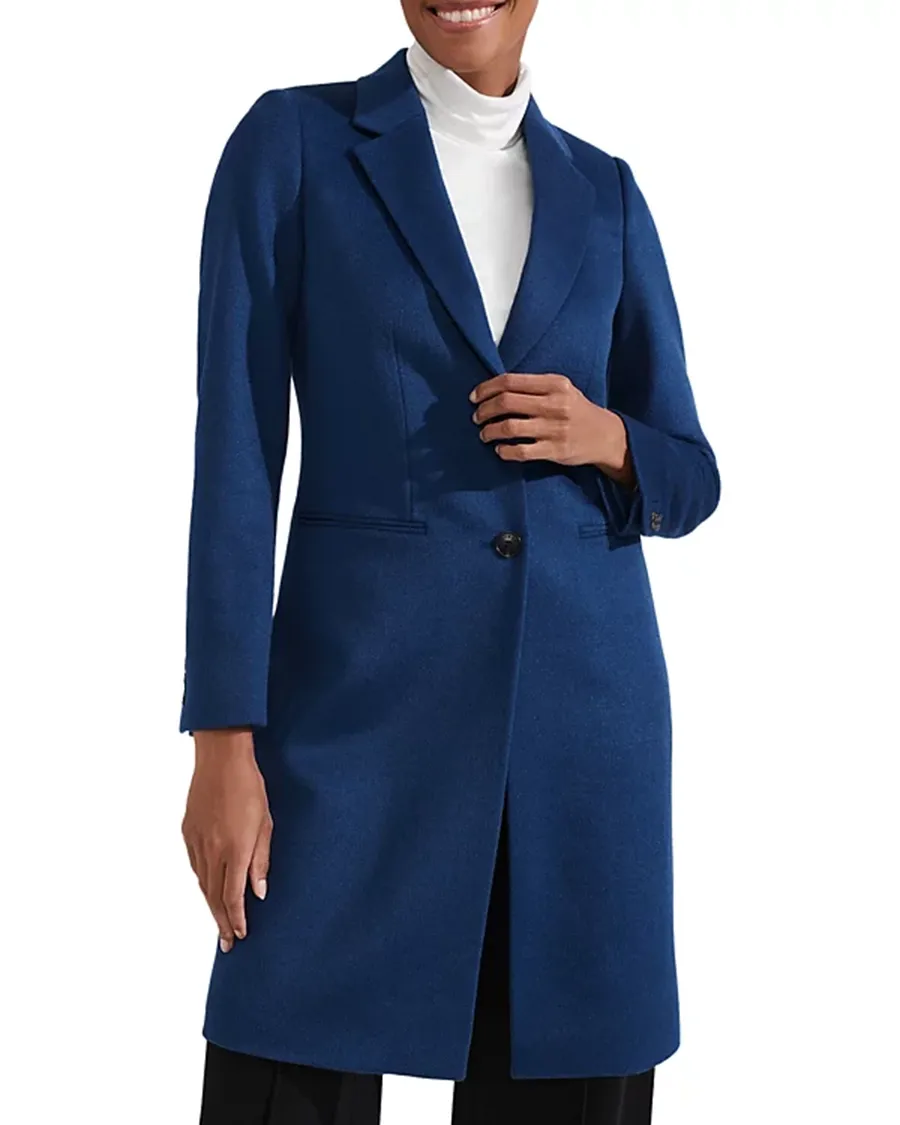 Notch Collar Long Sleeve Coat