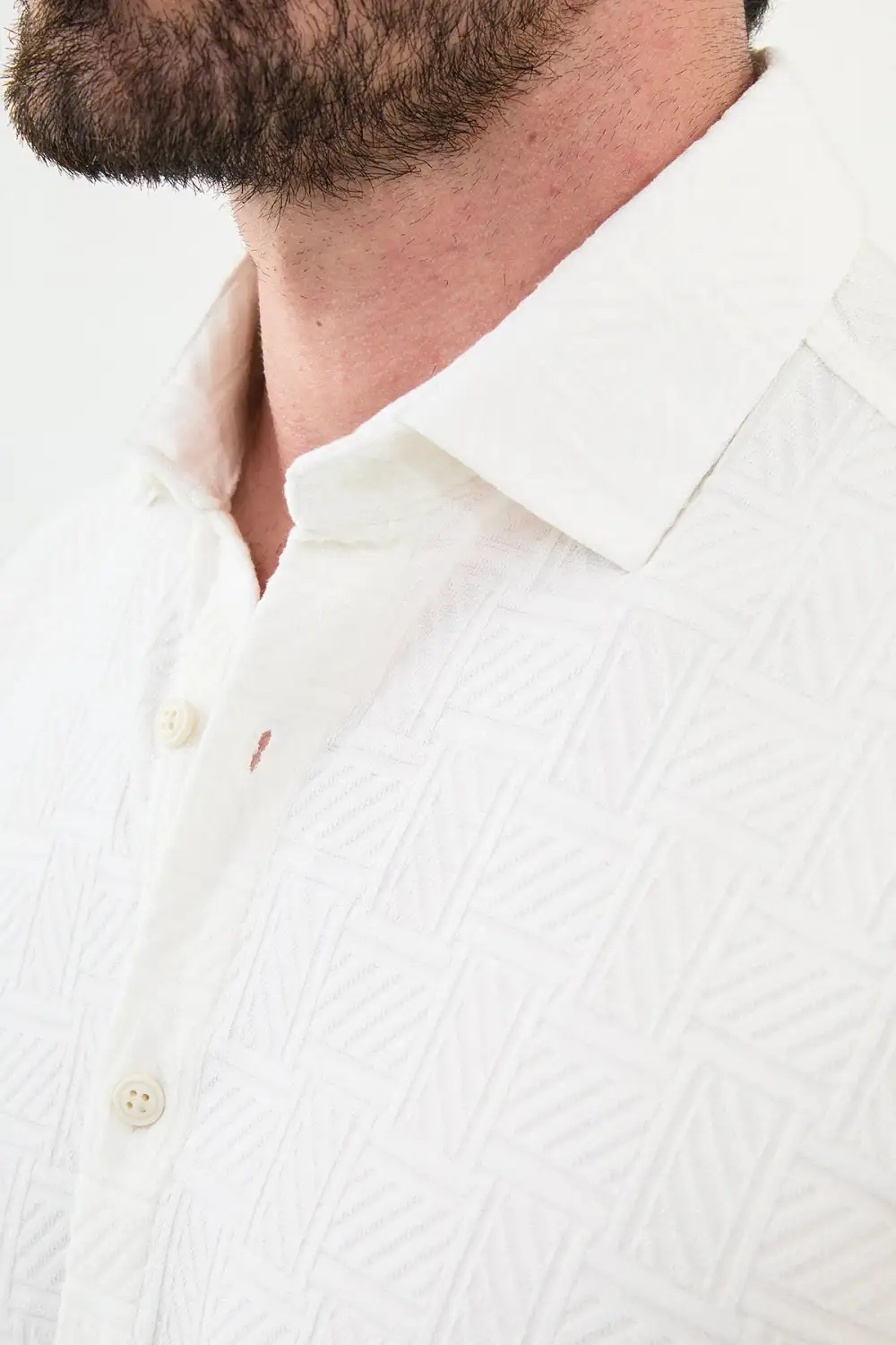 Hidden Button Slim Cotton Shirt