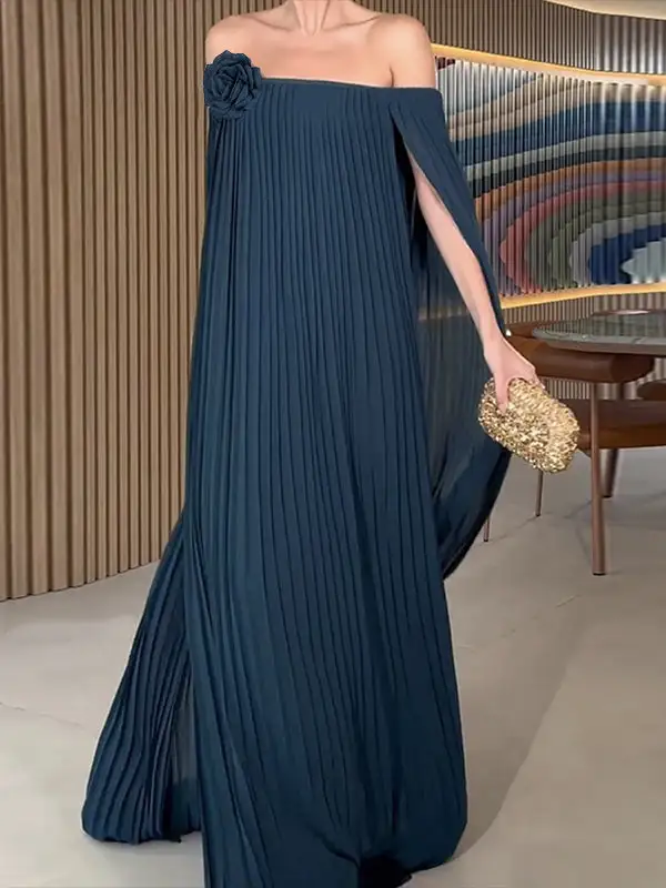 Tiered Pleated Maxi Dress