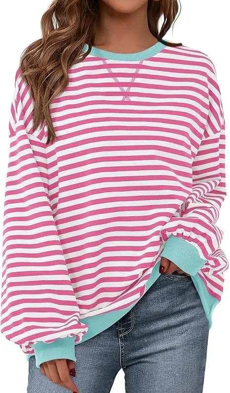 ✨ Women’s Striped Hoodie Sweatshirt – Cozy, Cute & Fall-Ready