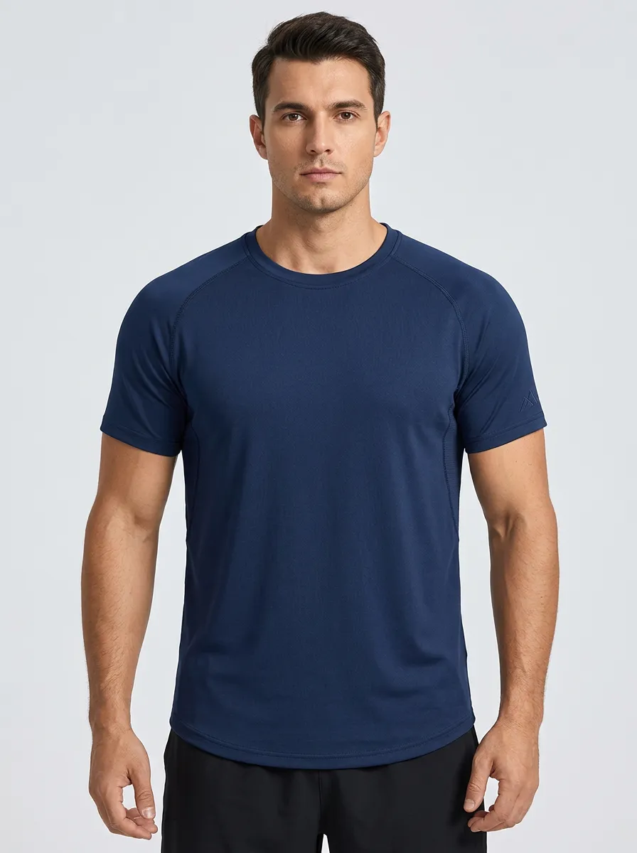 Men's Emblem Athletic Raglan Sport Crewneck T-Shirt