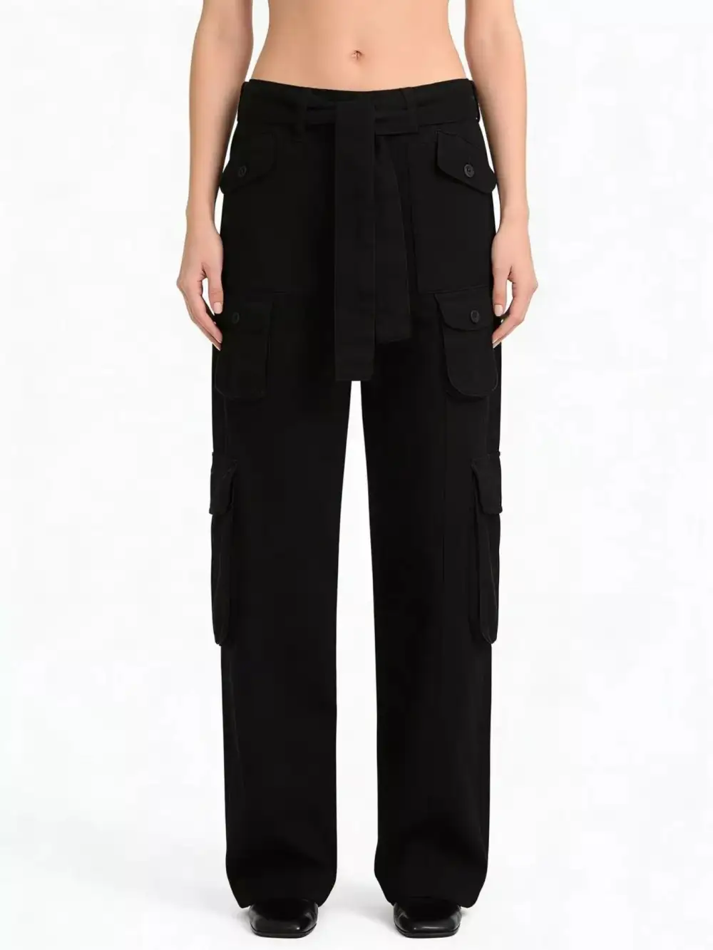 Washed Wide Leg Denim Jeans