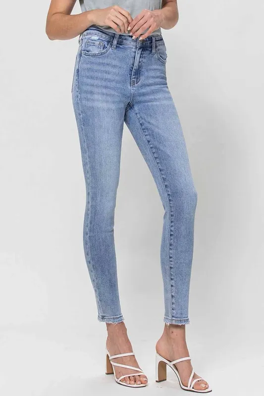 High Rise Ankle Skinny Jeans