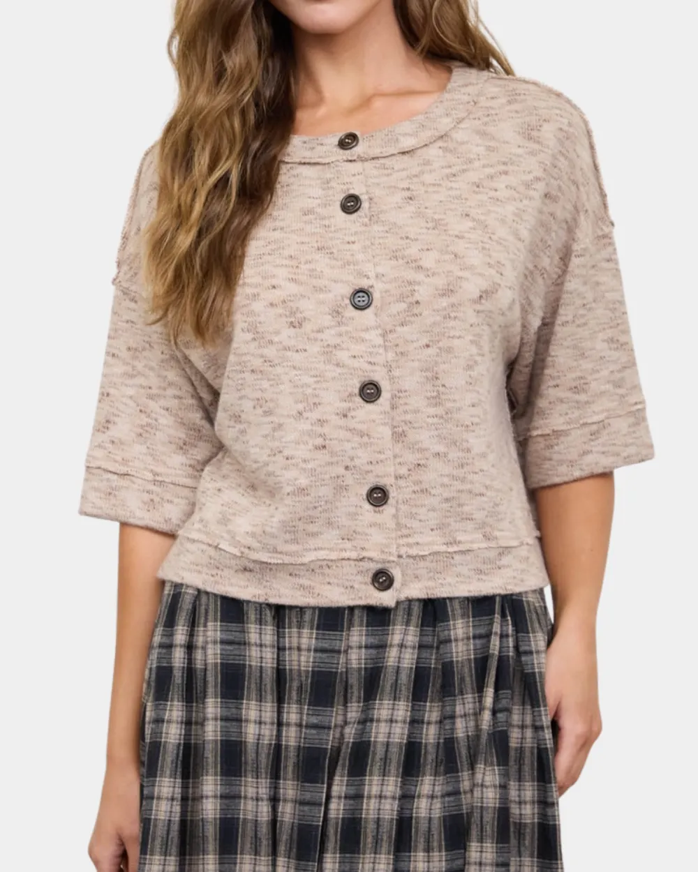 Marled Sweater Top
