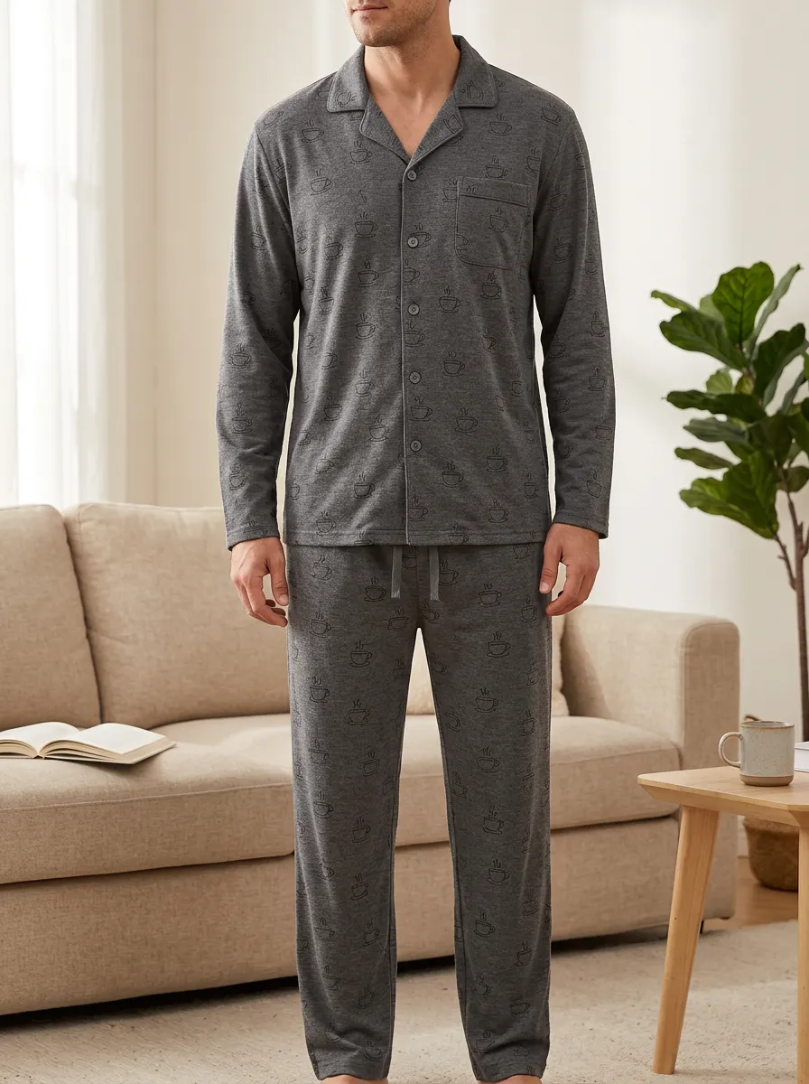 Everyday Pattern Classic Men's Pajama Set