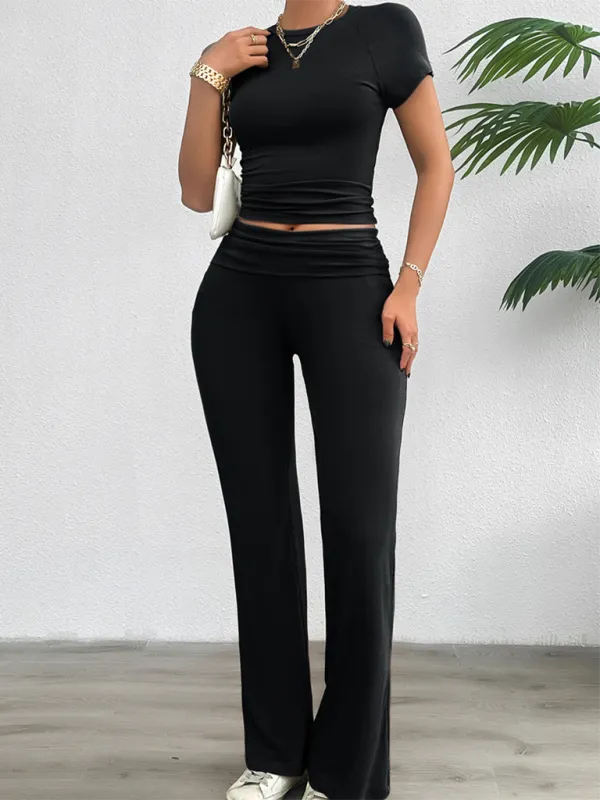 Clean Slim Fit Short Sleeve Long Shorts