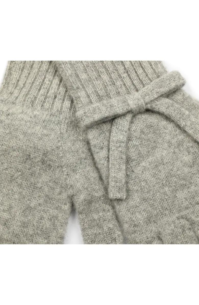 bow detail wool gloves