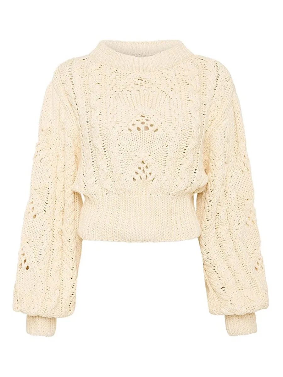 Crew Neck Cotton Knit Jumper