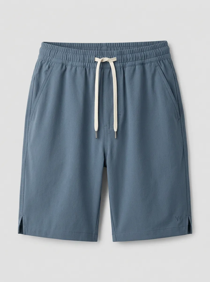 Men's Breathable Drawstring Solid Color Athletic Shorts