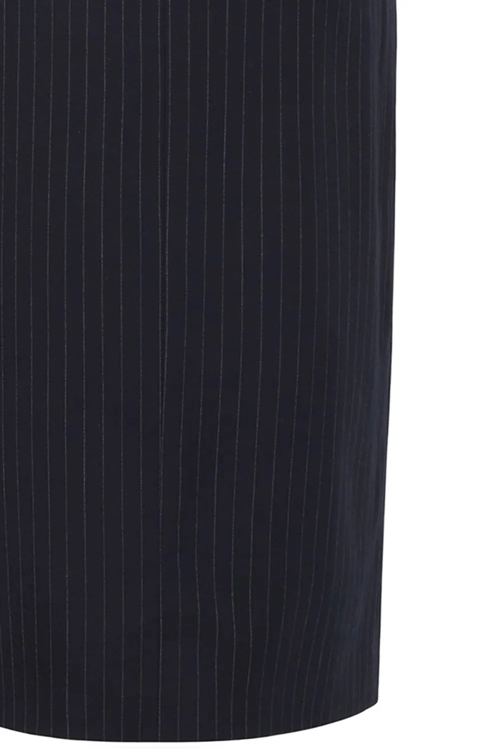 Pinstripe Split Hem Midi Skirt