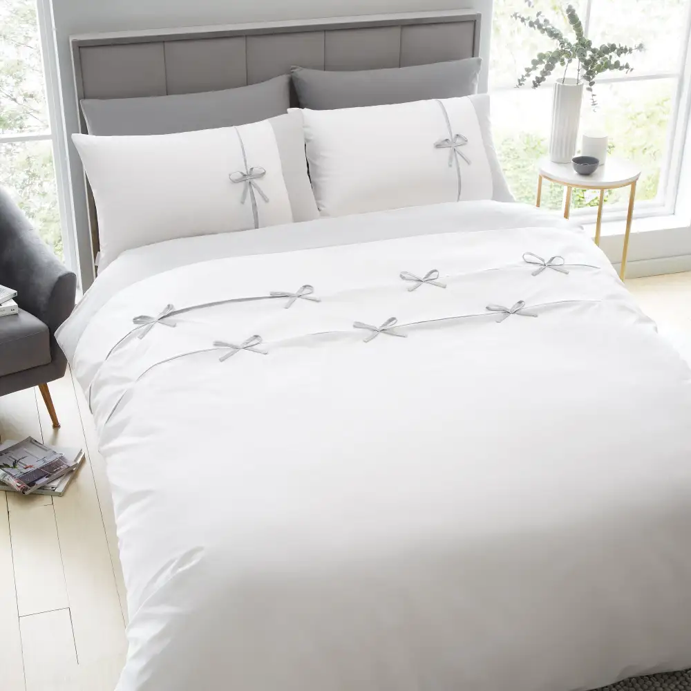 Refined Bedroom Printed Linen Duvet Cover Set