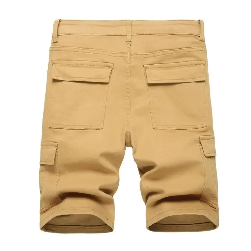 Men’s Ripped Denim Shorts – Stretch – Distressed Street Style