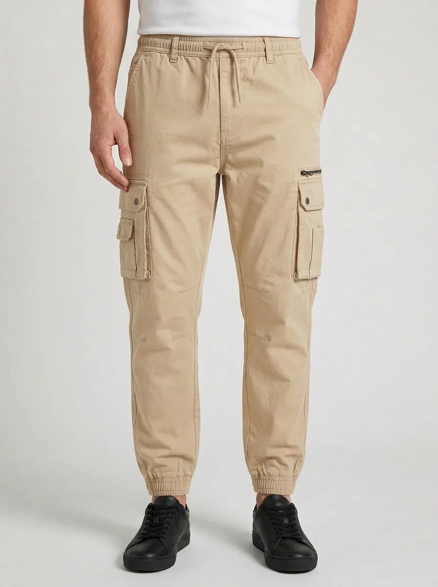 Rugged Multi-Pocket Printed Men's Cargo Pants