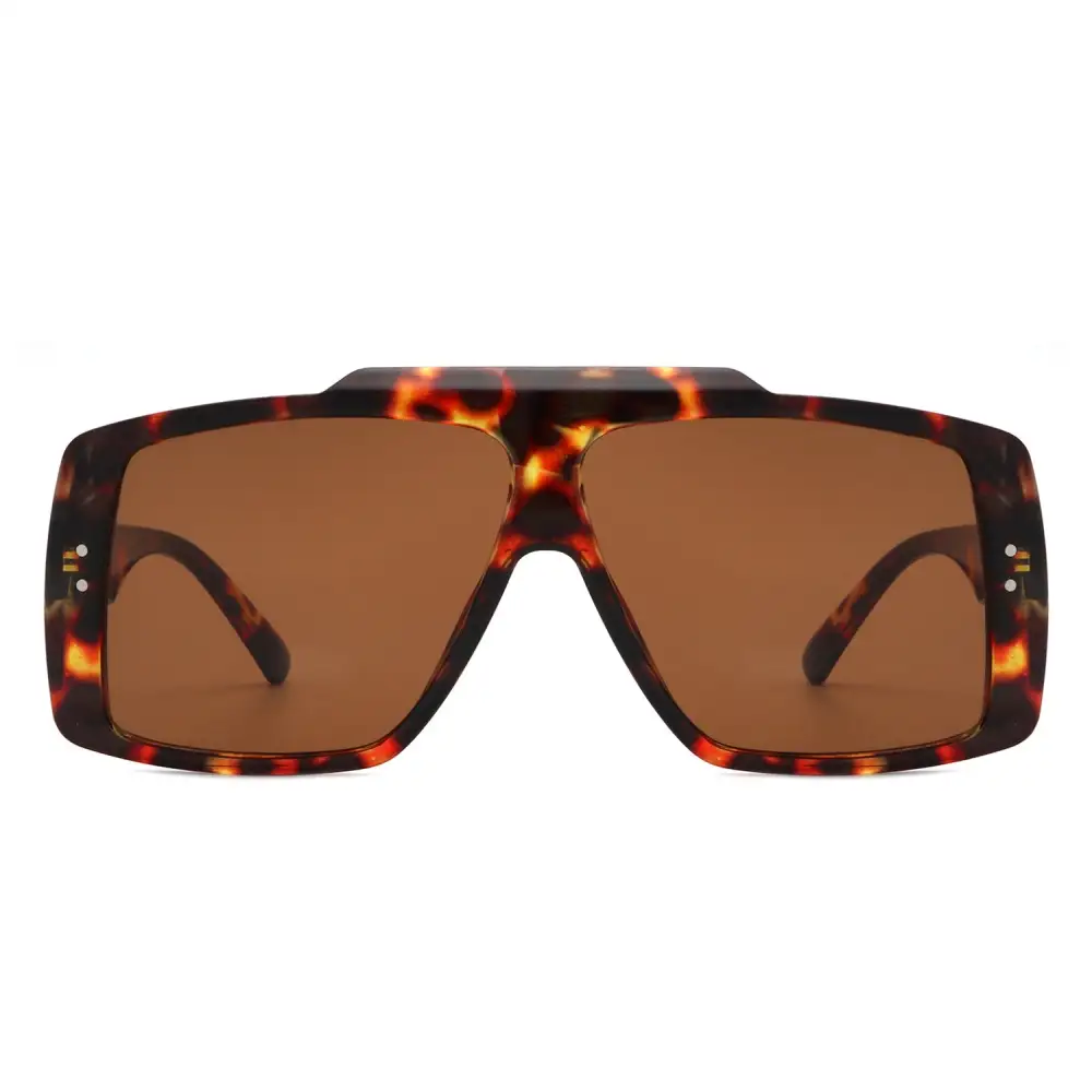 Modern Square Flat Top Frame Sunglasses