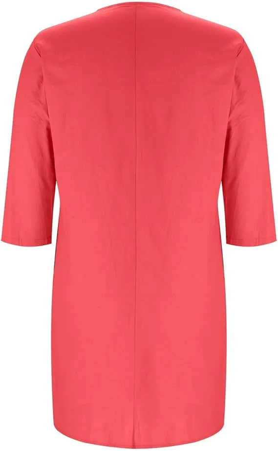 11 PACK Women'S Solid Color Casual Cotton And Linen Dress