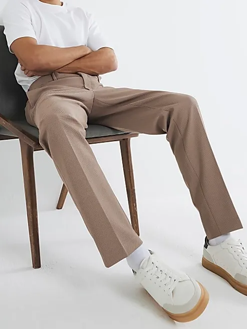 Beige Fashion Casual Side Pocket Men's Trousers
