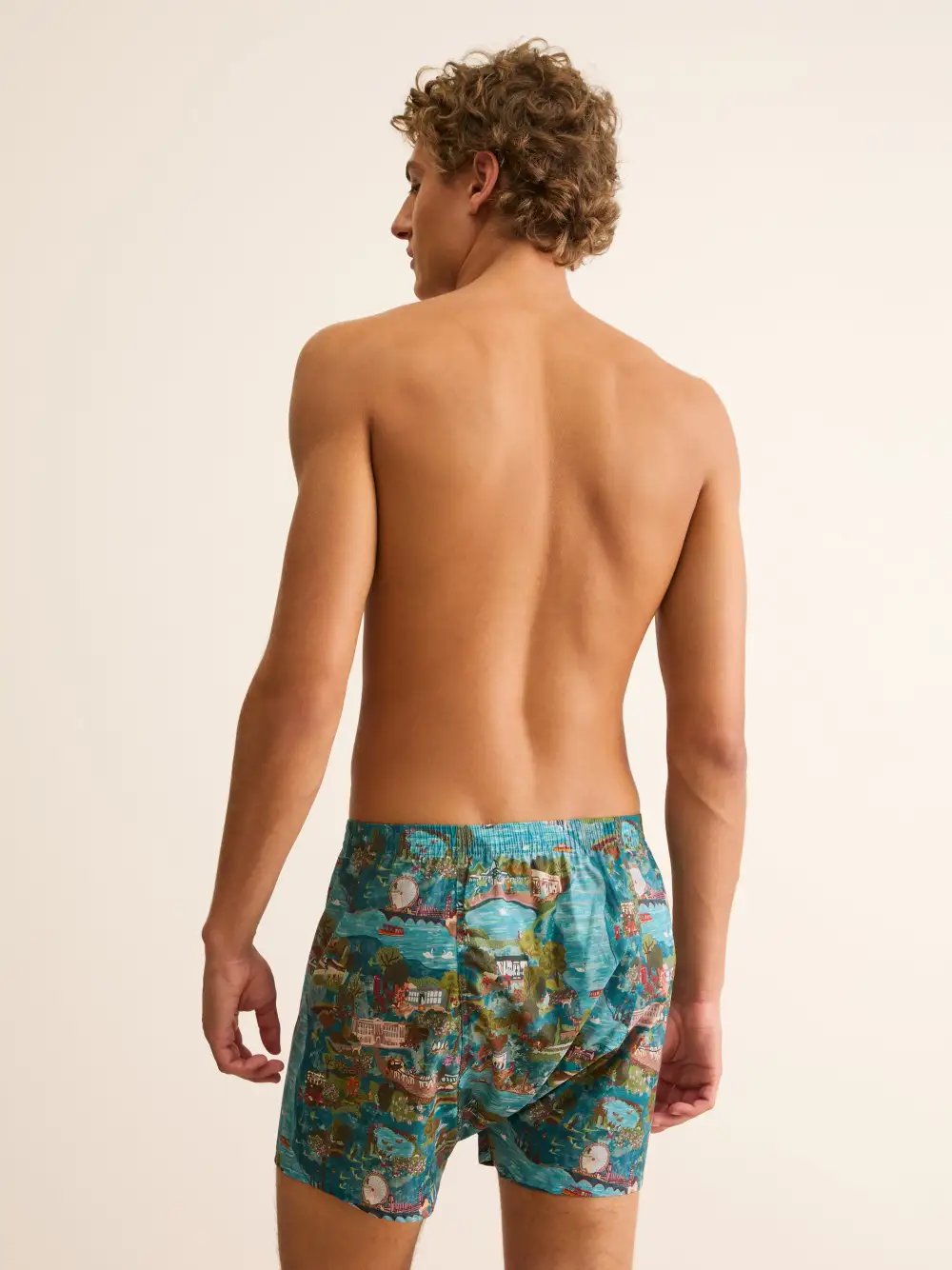 Classic Fit Cotton Scenic Print Boxers