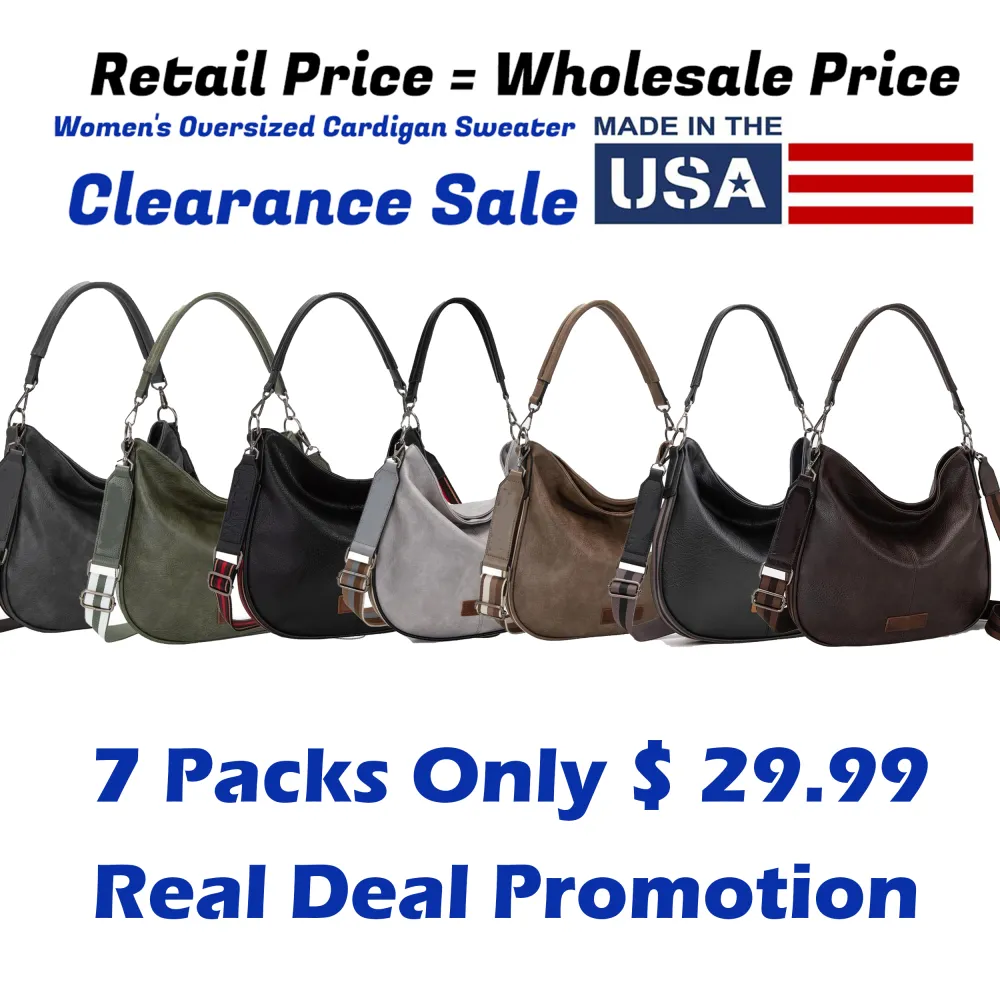 Hobo Bags Large Crossbody Bags for Women – Shoulder Purses with Striped Cotton Straps 🔥 Limited-Time Offer — 50% OFF