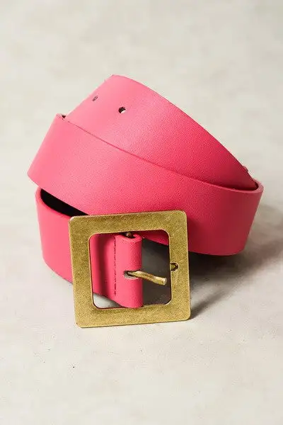Oversized Square Buckle Belt
