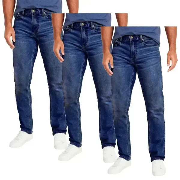 🔥 Men's 5-Pack Relaxed Fit DuraStretch Jeans | Big Size 28W-56W Denim Pants