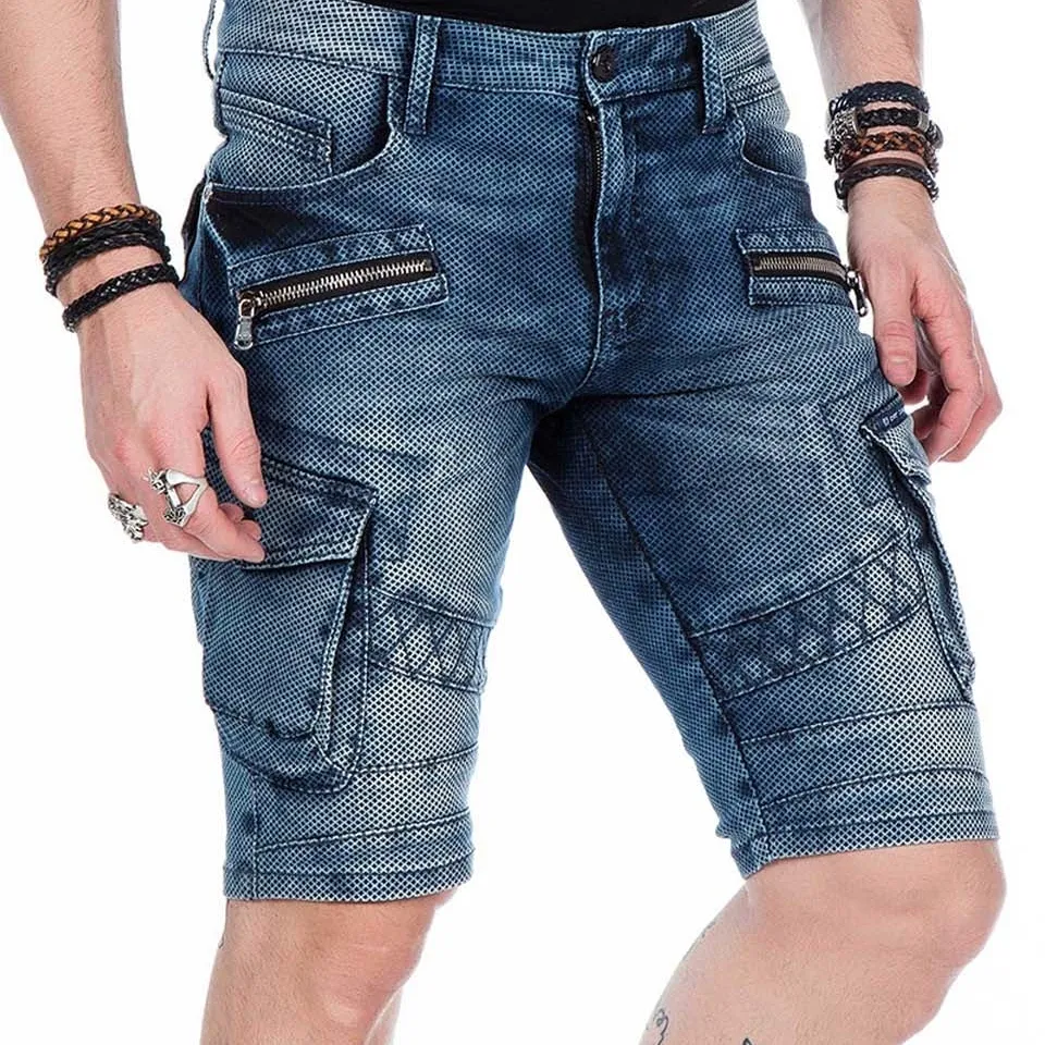 Cargo Pocket Side Pocket Denim Shorts