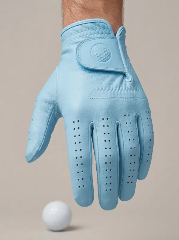 Perforated Embossed Leather Golf Glove