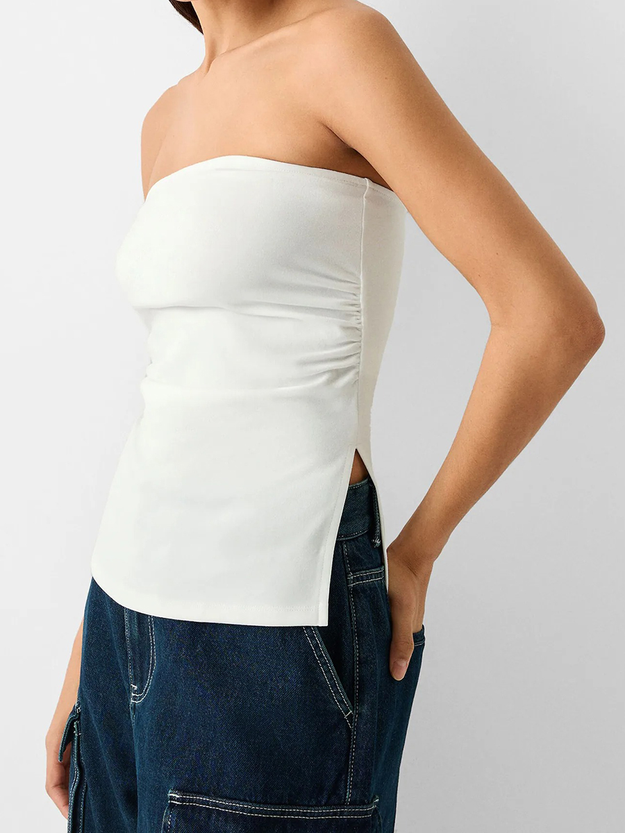 Sleeveless Black Off Shoulder Top