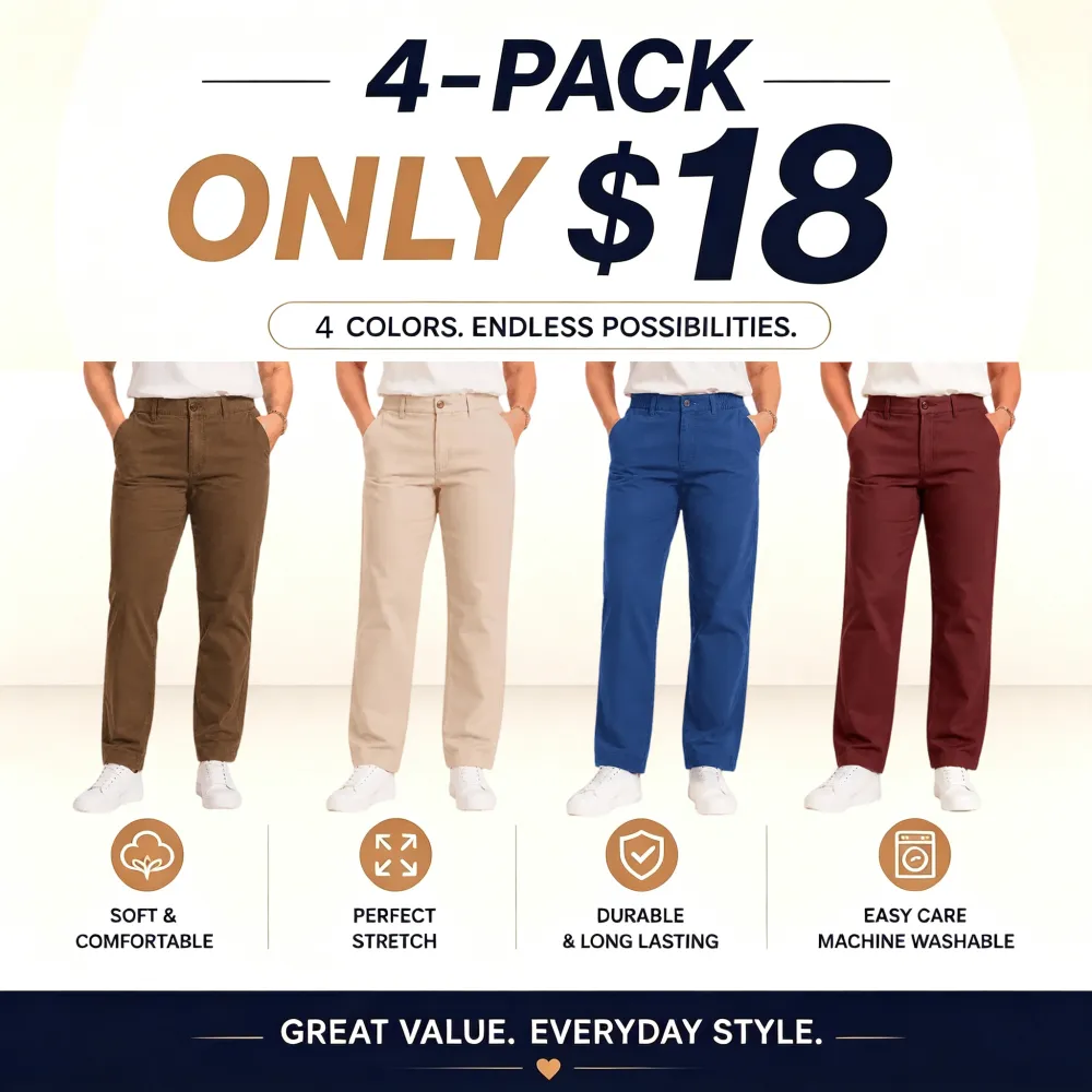 🔥Hot Sale💥Women's Multi-Pocket Stretch Comfort Pants🔥8-Pack - All Colors Included