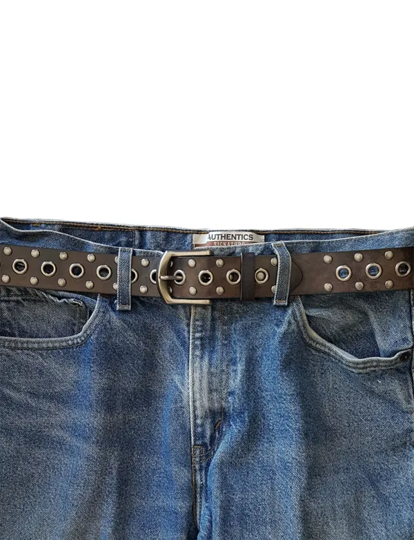 Vintage Leather Studded Belt