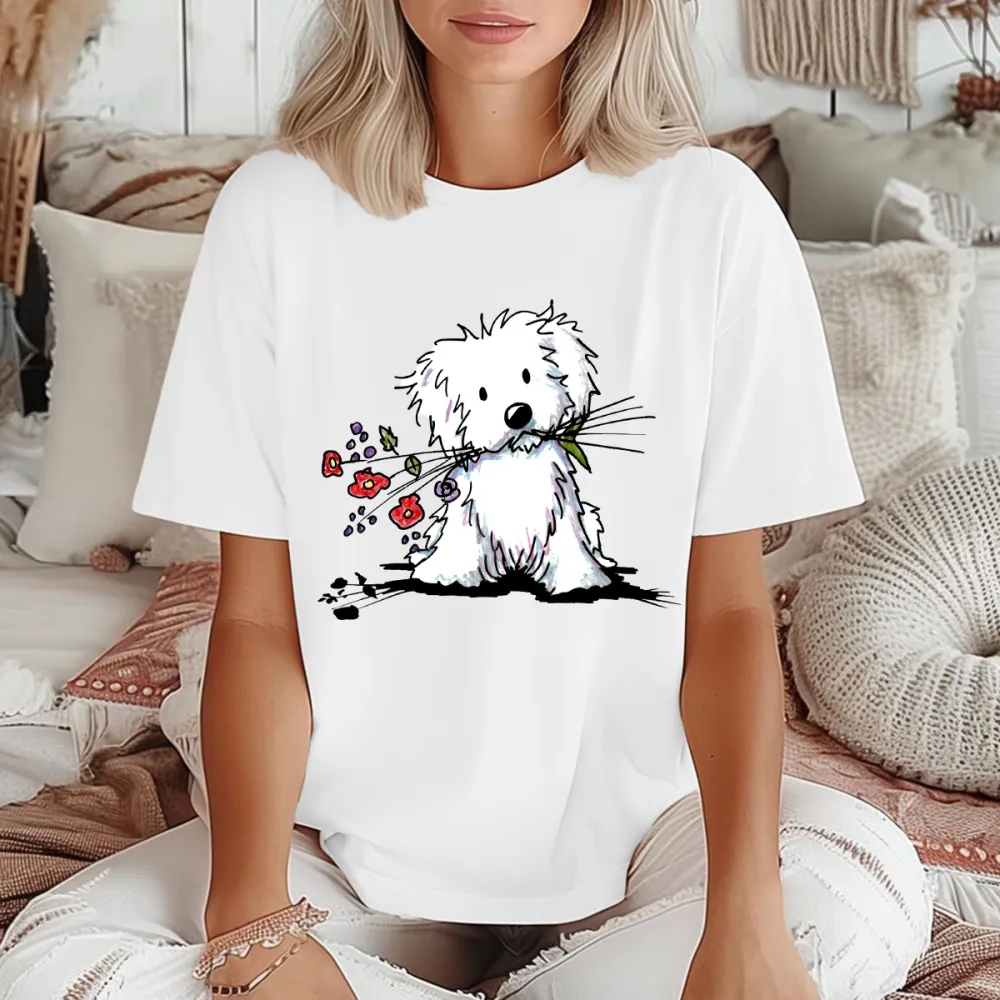 Women's Garden Helper Dog Graphic Tee