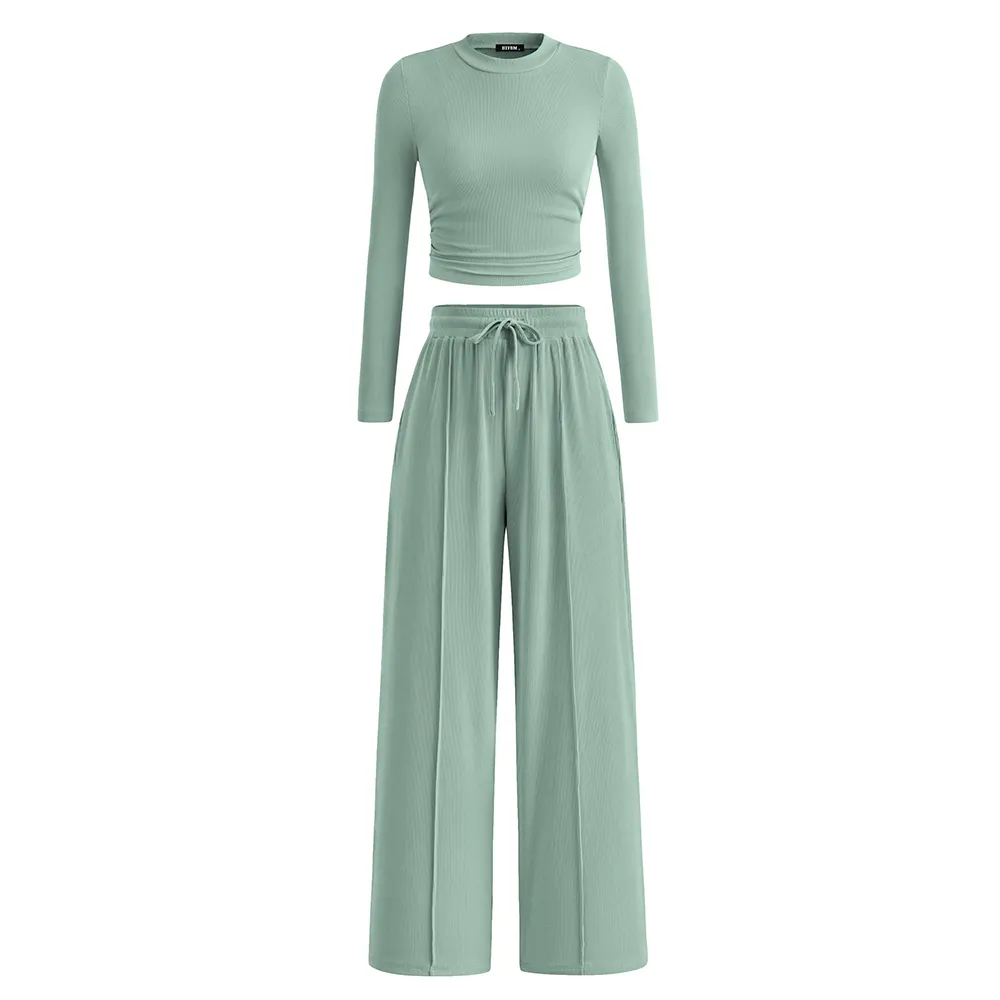 2-Piece Ribbed Knit Set Loungewear