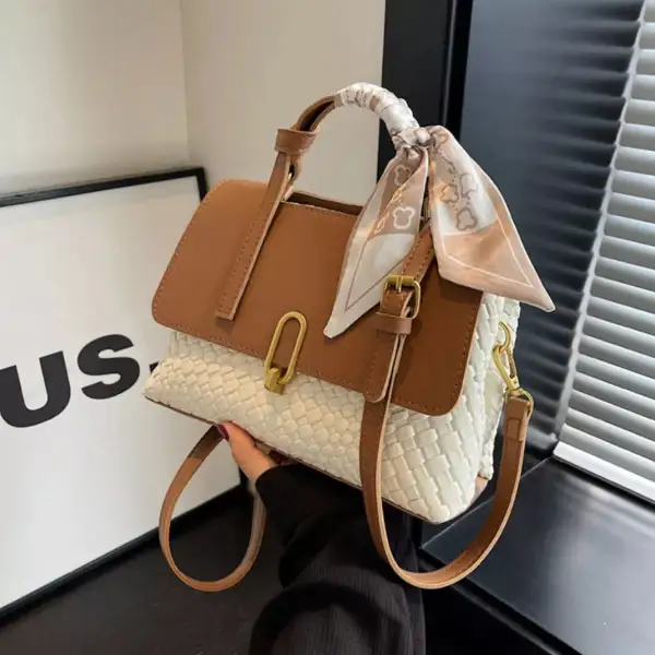Textured Flap Crossbody Bag