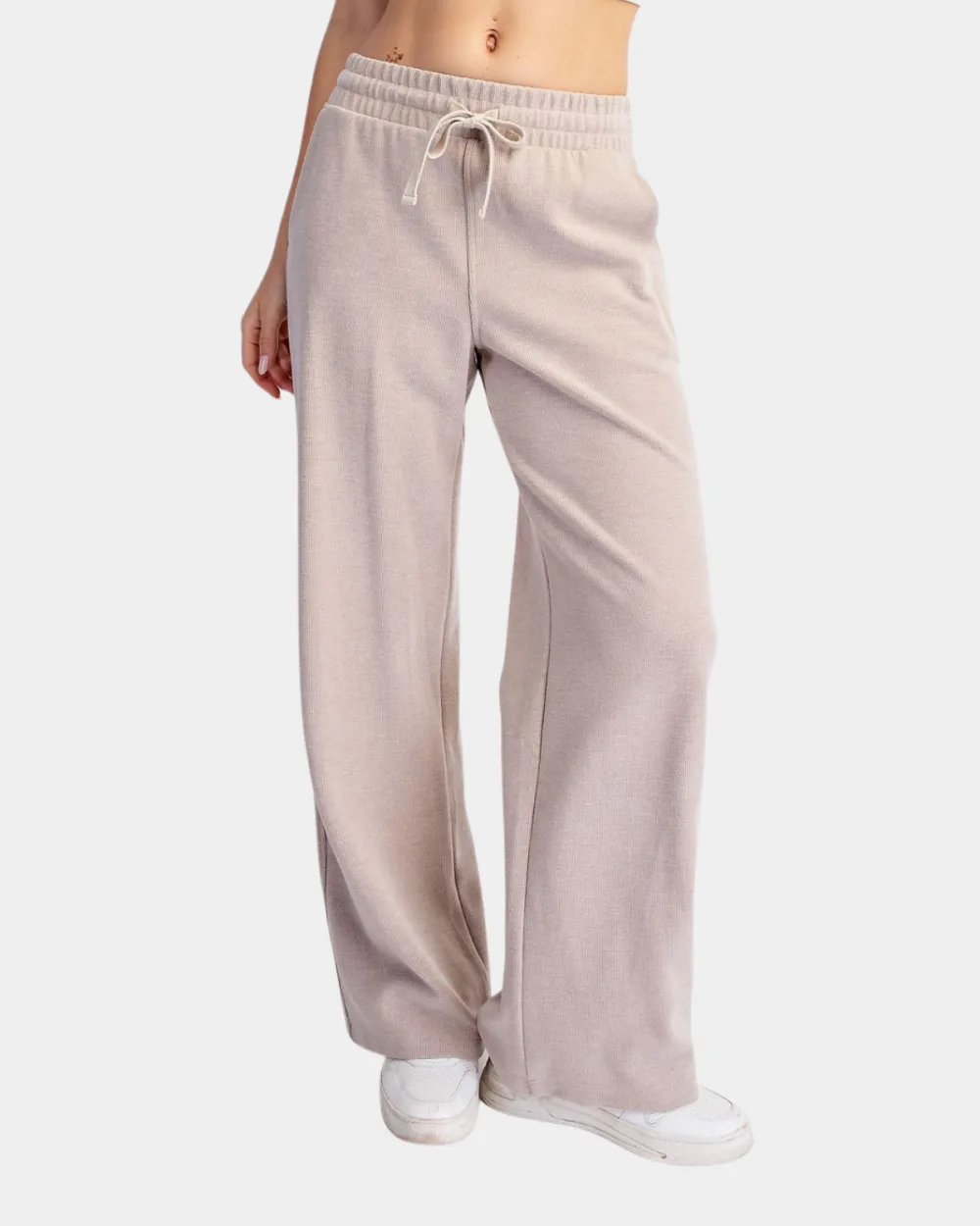 Rib Brush Straight Pants