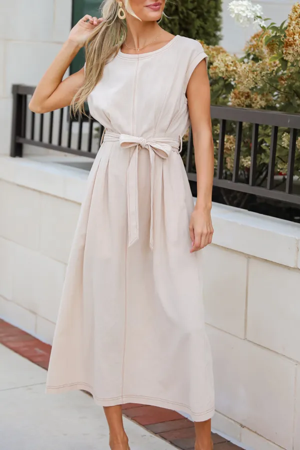 Natural Midi Dress