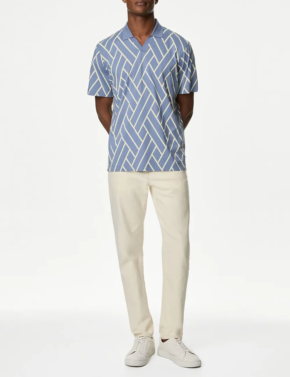 Cotton Graphic Print Polo Shirt