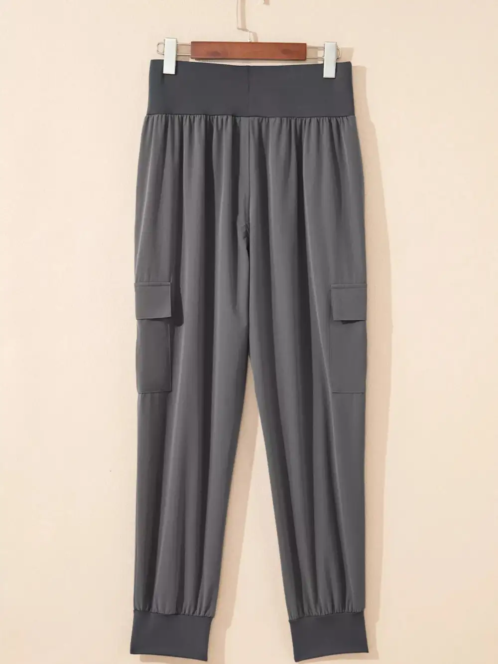 High-Waist Pocketed Cargo Jogger Pants