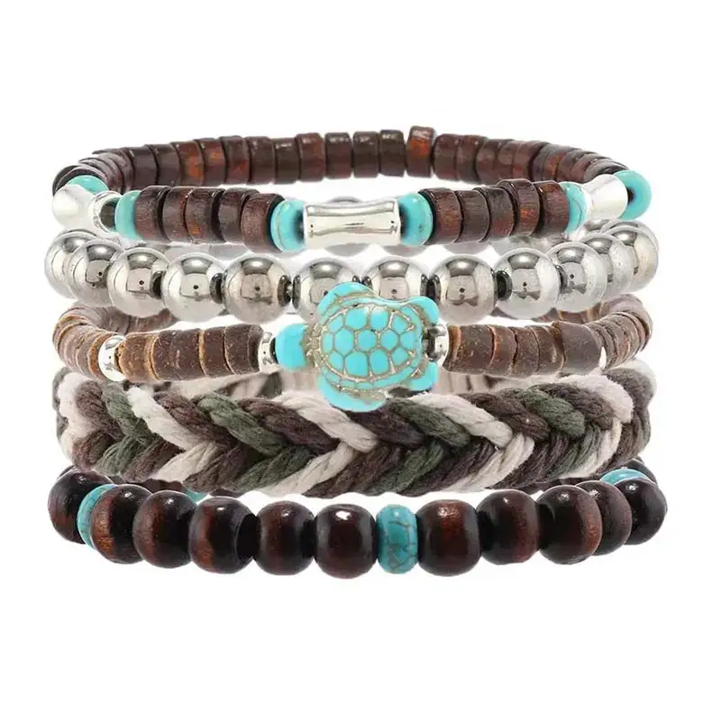 Turtle Charm Bracelet Set