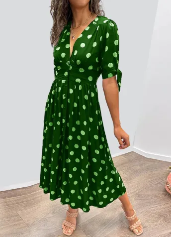 Polka Dot Maxi Dress