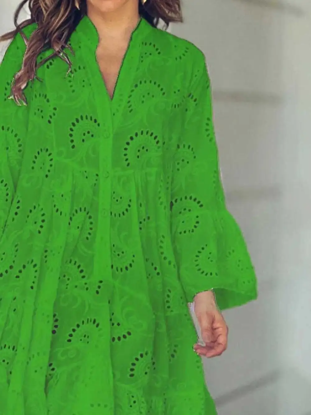 Ruffled Tiered Midi Tie Detail Dress