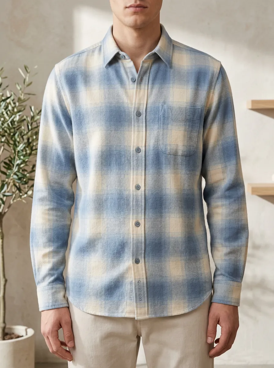 Classic Form Plaid Long-Sleeve Men's Long-Sleeve Shirt